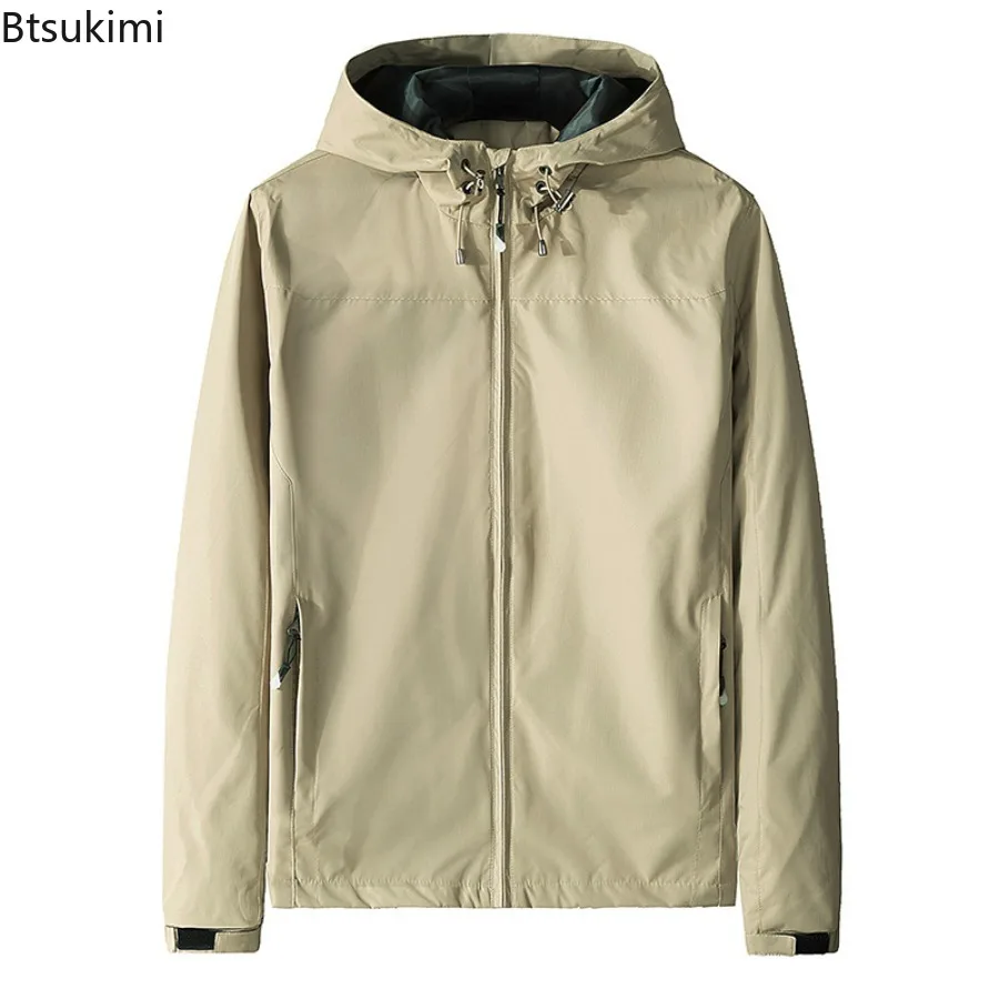 Spring Hot Sale NEW  Hooded Coat Jacket Waterproof Windproof Outdoor Casual Jackets Coats Men Soft Shell Sports Plus-SizeS-5XL