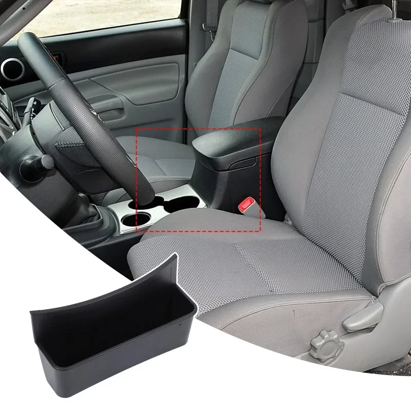 

For Toyota Tacoma 2011-2015 ABS Black Car Armrest Box Face Storage Box Coin Card Tray Interior Car Accessories