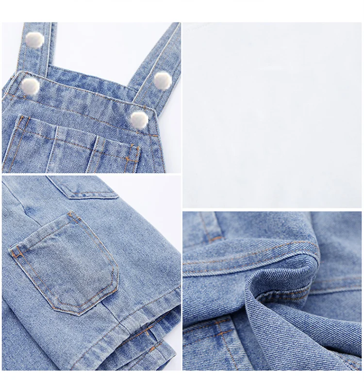 2026 Neue Baby-Trägerhose Overall Sommer Koreanische Version Schlanke Mädchen-Caprihose Kinder-Jumpsuit Denim-Shorts Verstellbare Sommerhose – Detail 10