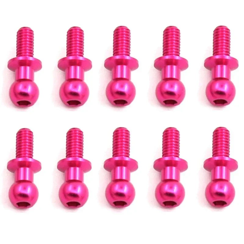 10 Stuks M3 Metalen Hex Balhoofd Schroeven voor Tamiya TT01 TT02 Sakura D5 1/10 RC Drift Auto Onderdelen universele