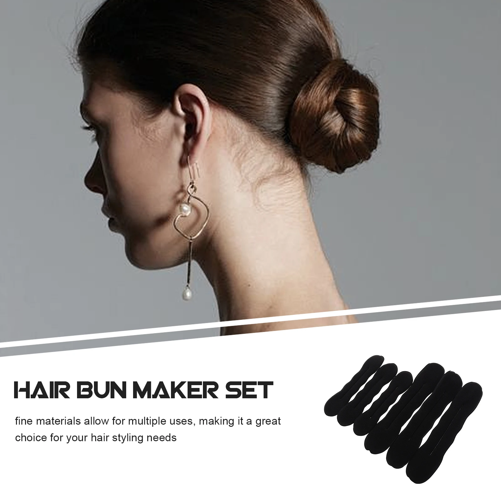 6pcs Bun Maker Donut Twist Tool For Long Hair Reusable Styling Accessories Women Lazy Bun Shaper Portable Hair Former