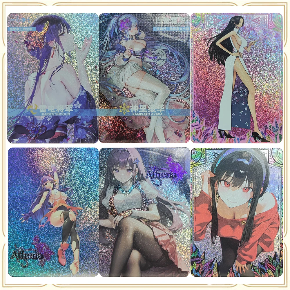 

Аниме История Богини DIY ACG Премиум Блестящая Коллекционная Открытка Рождественские Подарки На День Рождения Yor Forger Boa Hancock Raiden Shogun