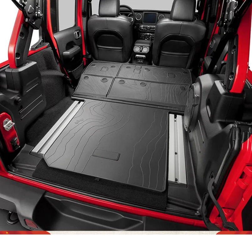 

Rear Trunk Tray Liner Cargo Mat Floor Protector Foot Pad Mats Fits For Jeep Wrangler 2018 2019 2020 2021+ Full