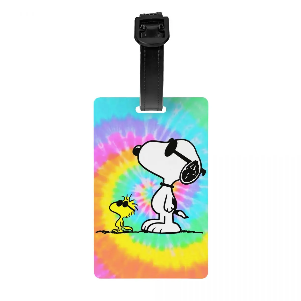 Etiqueta de Snoopy de dibujos animados personalizada para equipaje de maletas, etiqueta de identificación de cubierta de privacidad, Etiquetas de equipaje de moda