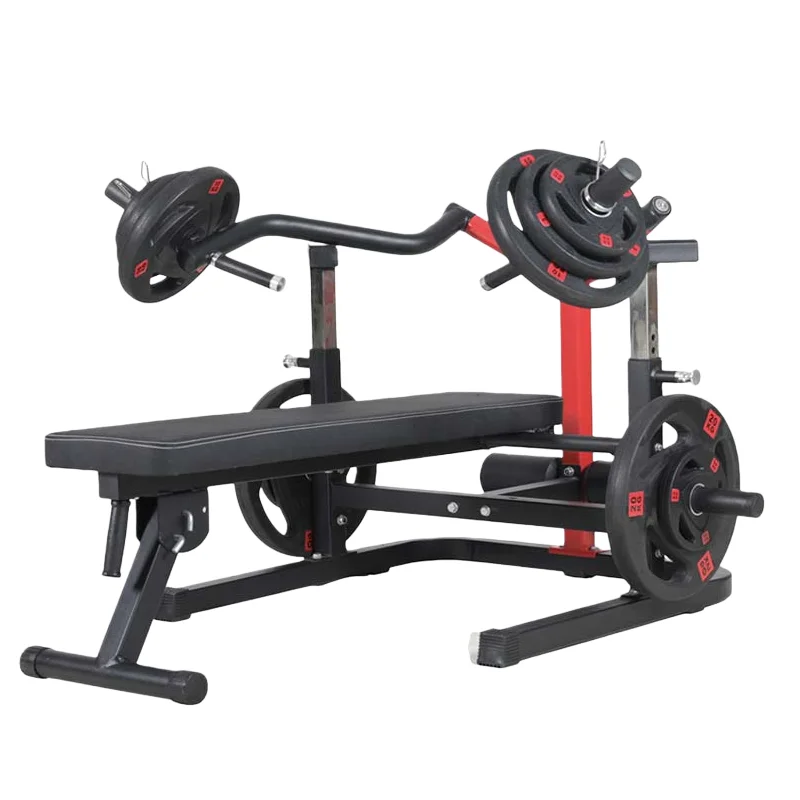 Bench press multi-functional weightlifting bed folding fitness pectoral muscle barbell press bed safety belt protection