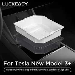 For Tesla Model 3 Highland Car Storage Box 2024 Armrest Box Organizer Case Center Console Storage Tray Car Accessories