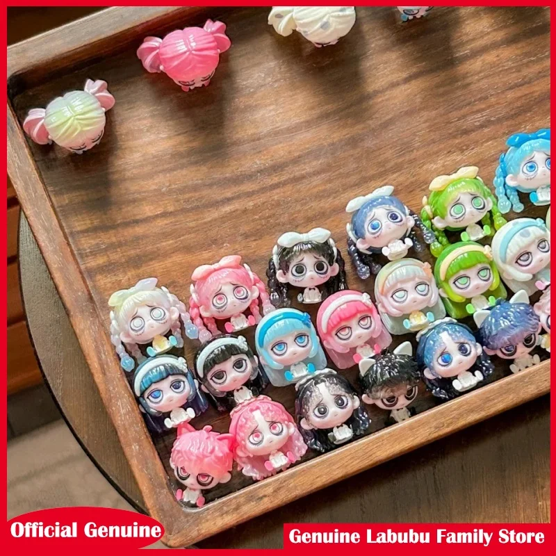 

Новые мини-бобы Kiki, сидящие вместе, серия слепая коробка, милые фигурки из смолы, сменный декор для стола, коллекционные подарки Kawaii