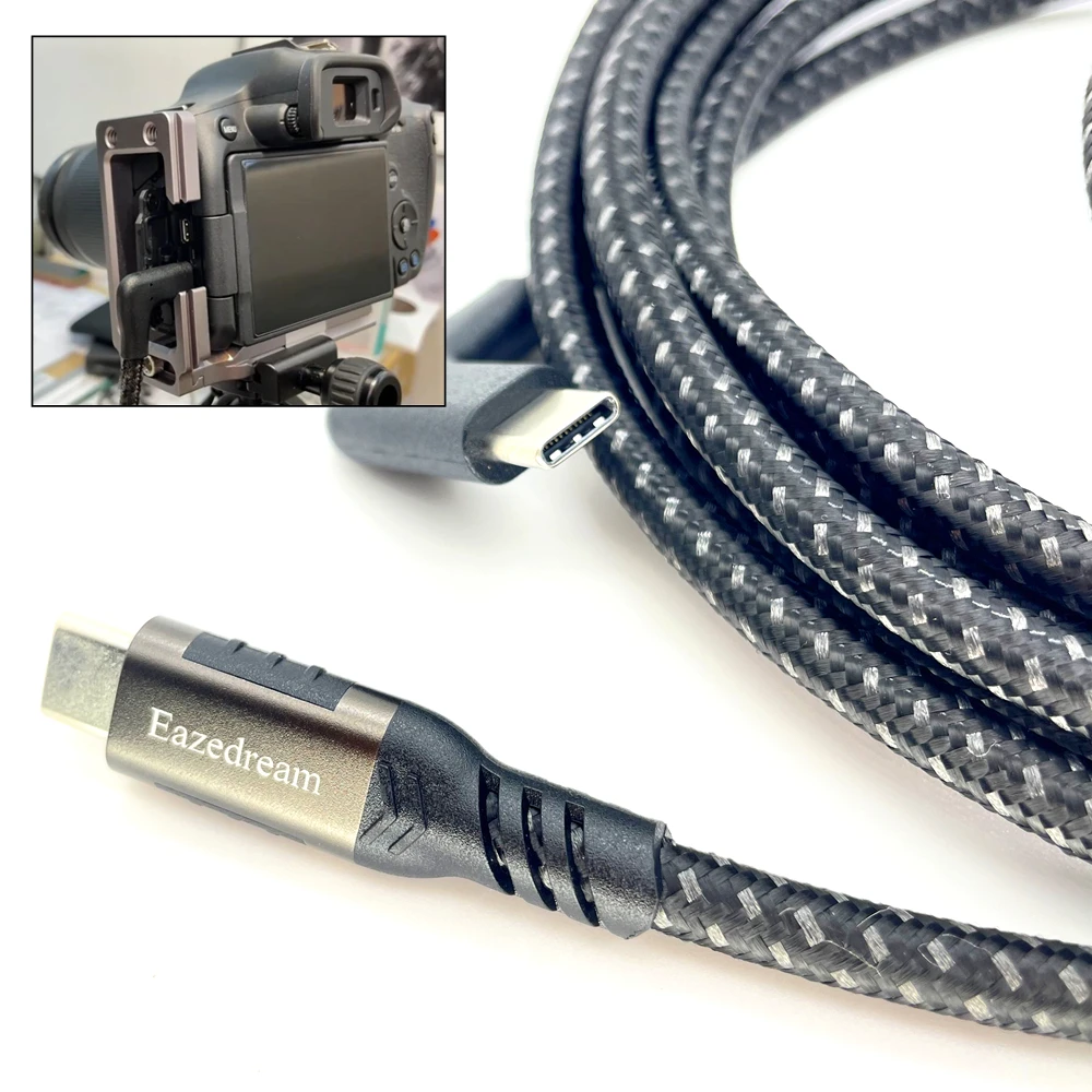 3m USB-C / USB3.0 to Type-C Live Stream Cable for Canon EOS R RP R5 R7 R8 R10 R50 R3 , R6 Mark II , 1DX Mark III , M6 Mark II