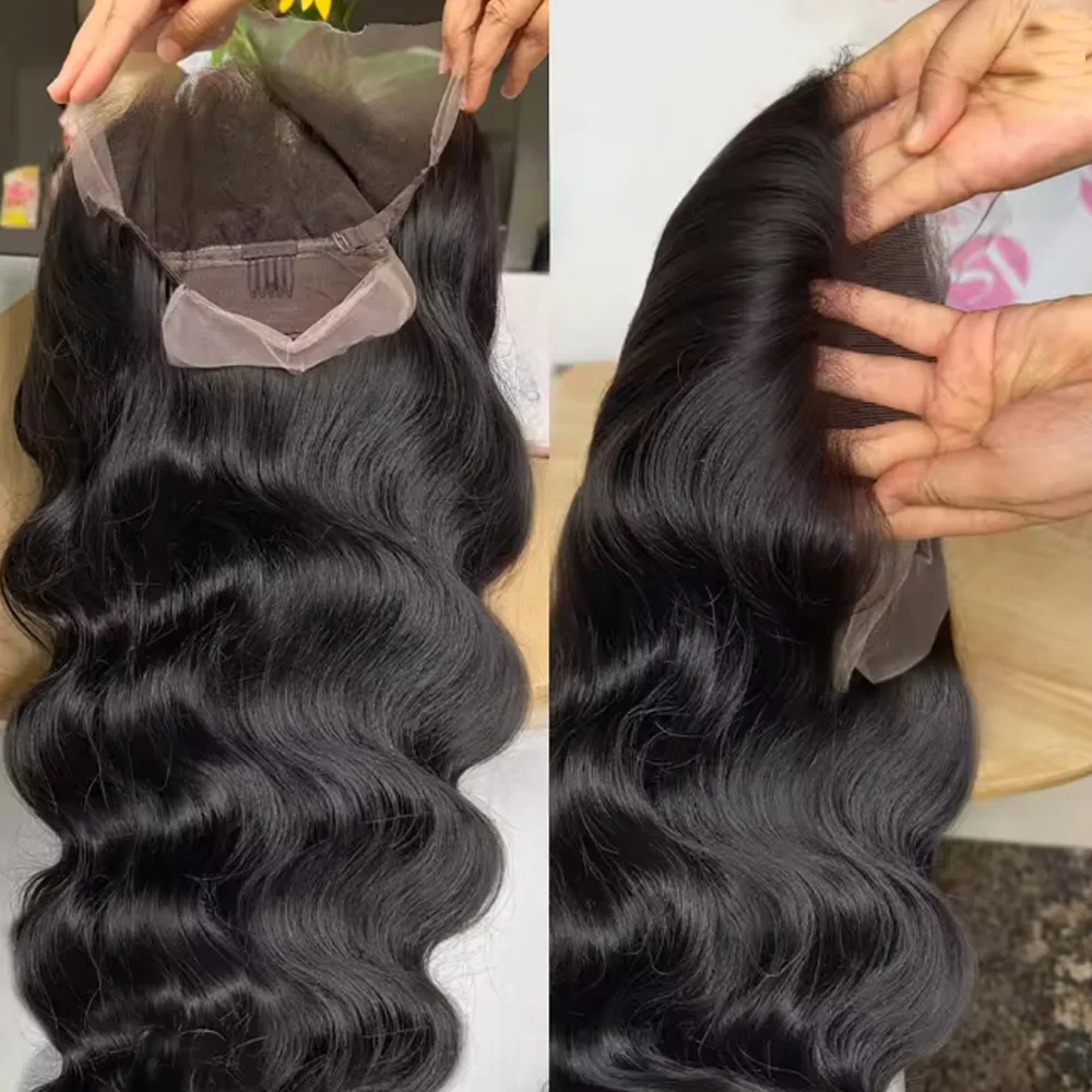 360 perucas frontais do laço completo perucas de cabelo humano para as mulheres brasileiras perucas completas do laço cabelo humano pré arrancado linha fina com cabelo do bebê