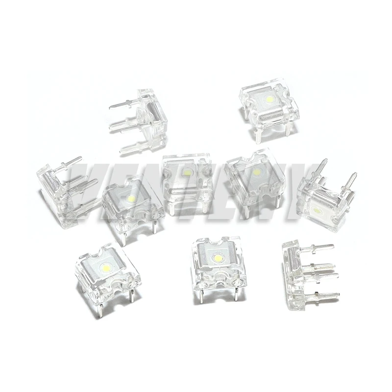 10PCS Flat Top Piranha LED Green Yellow White Red Blue Amber Clear LED Diode Light Emitting Diode 4-pins Diodes Brightness