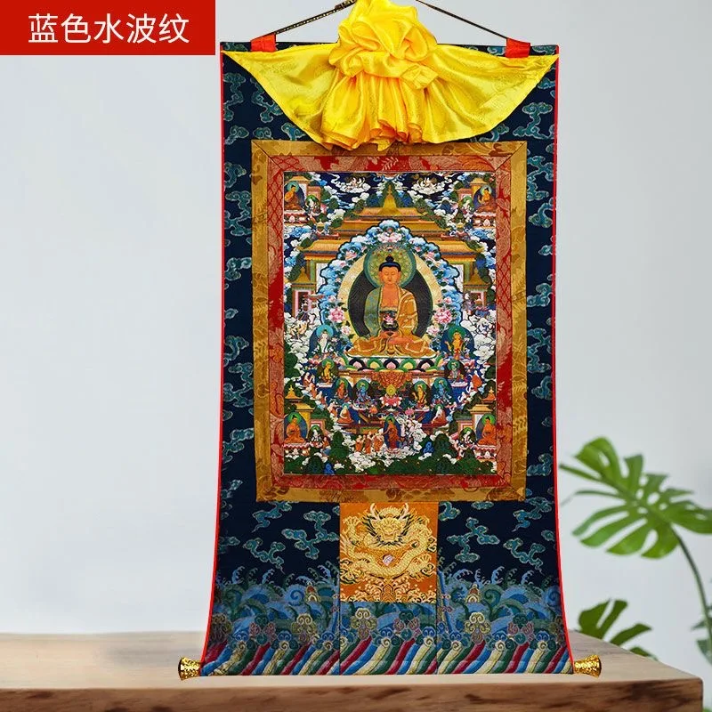 Suministros budistas grandes al por mayor, múltiples estilos, pintura Thangka, mandala, paraíso Elysian, salón de Buda, decoración de fondo, adoración