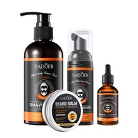 Men's Beard Growth Kit, Beard Oil, Beard Balm, Shaving Mousse, Beard Enhancement Essential Oil Moisturizing Wax Beard Care