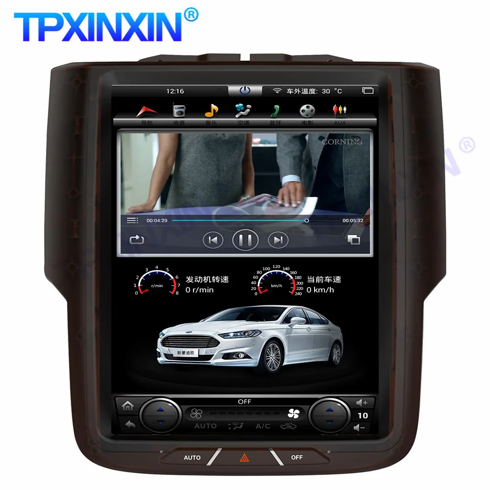 Android 11 Tesla Scherm Voor Ontwijk Ram 1500 2014 2015 2016 2017 2018 Auto Multimedia Pleayer Gps Audio Radio Stereo Head Unit