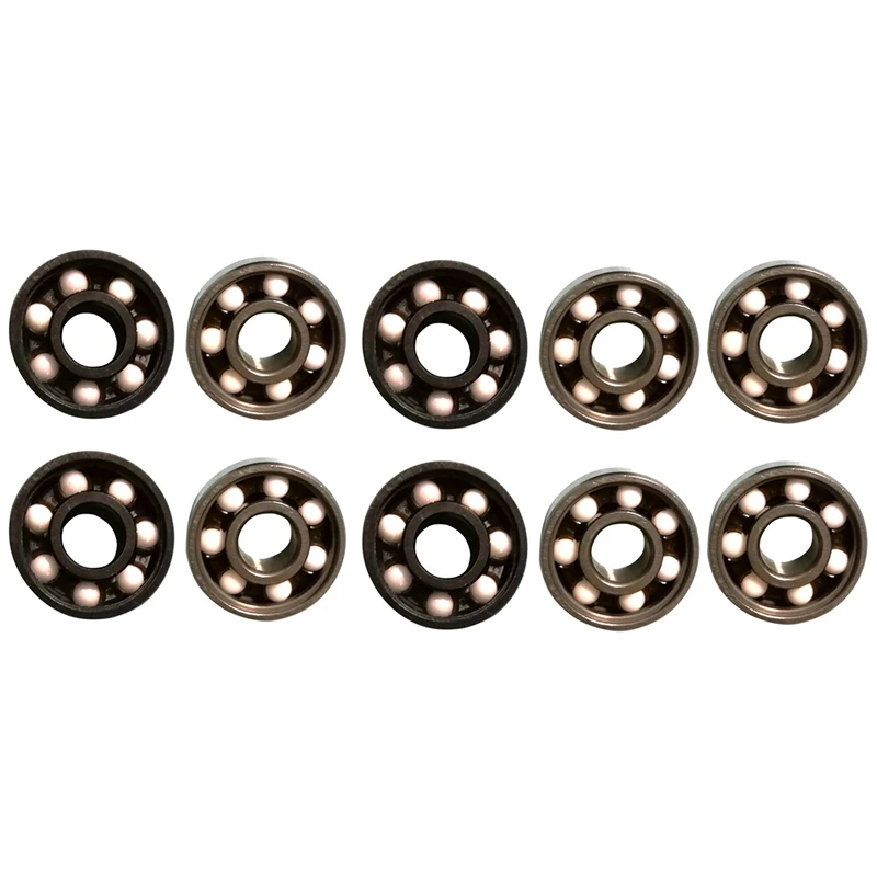 10PCS Ceramic Ball 608RS Inline Pulley Bearing ABEC 11 Anti-Rust Skateboard Wheel Bearing 608RS 8X22x7mm Shaft