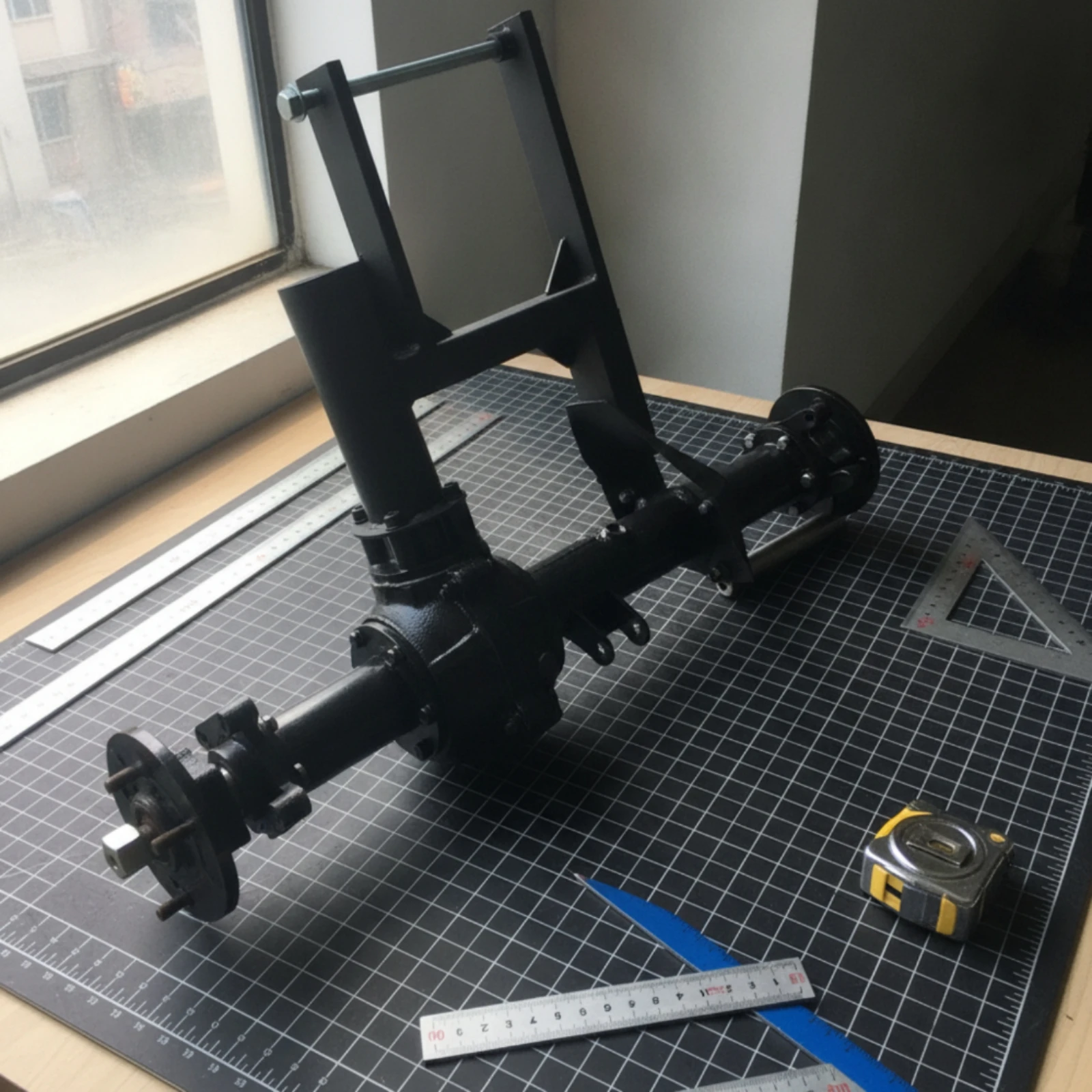 Rear Axle with Differential Metal Rear Axle Assembly Stable Long-Lasting for Builders, Trike Conversion, off-Road Vehicle Build