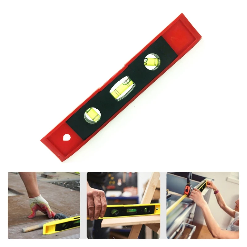 Magnetic Tor-pedo Level 3 Bubble S-pirit Level Magnetic Ruler Level Measuring Instrument Tool Vertical Horizontal Ruler