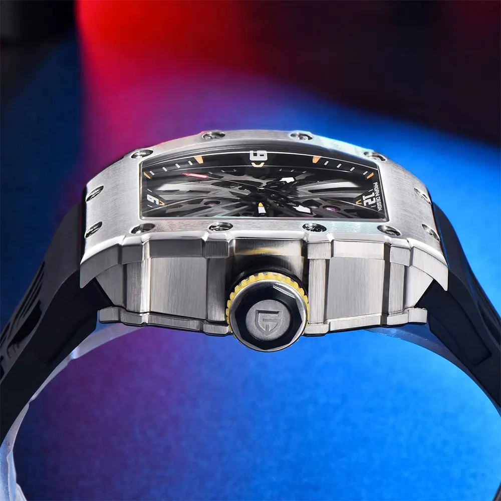 PAGANI DESIGN Top Brand Men Watch VH65 Quartz Watch Sapphire Glass Hollow Waterproof Automatic Date Night Light Watches Men Gift view 3