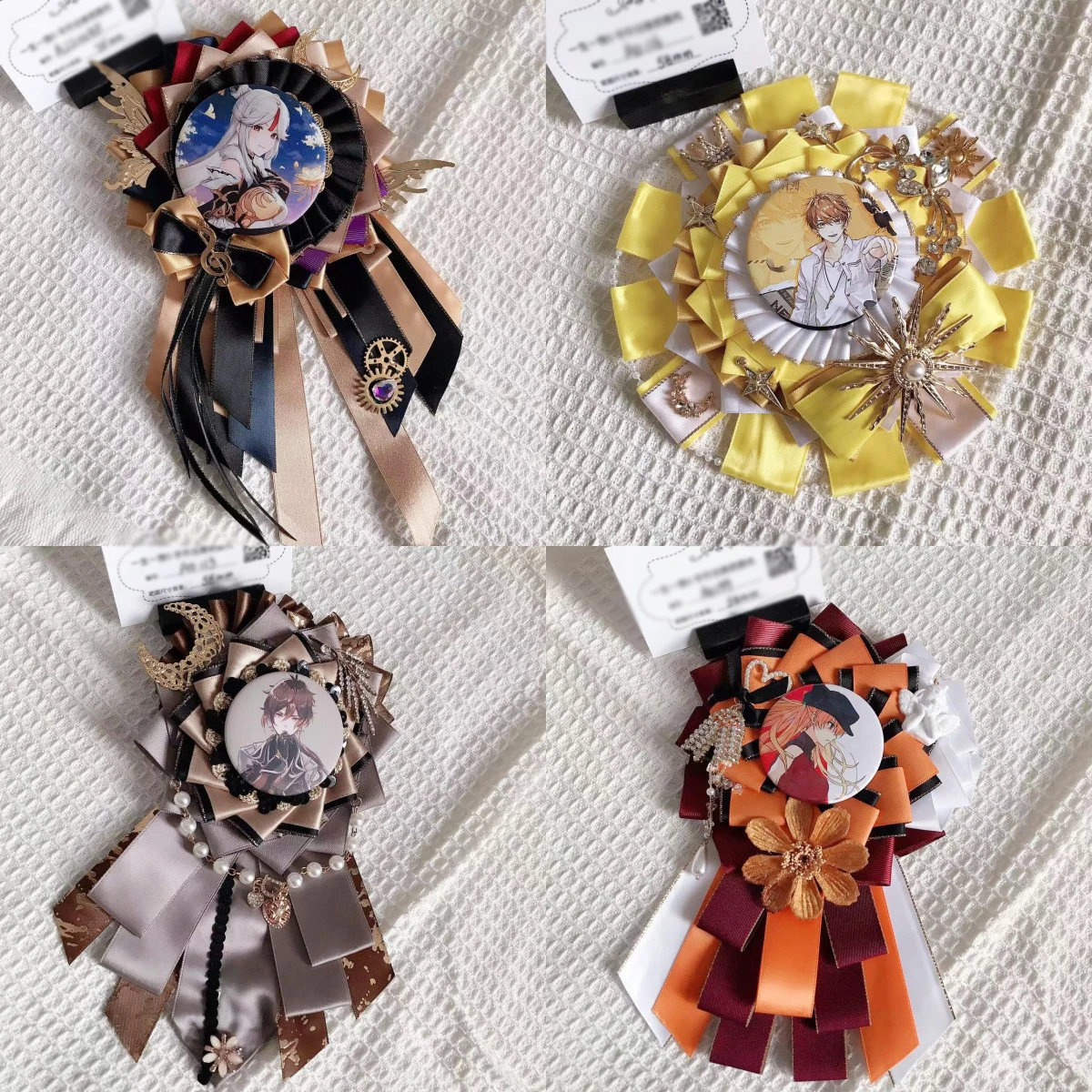 Coffee Type Gorgeous Silk Handmade Badge Holder for Ita Bag Pins Display Ita Bag Decorate for 58mm 75mm Badges Bag Accessories