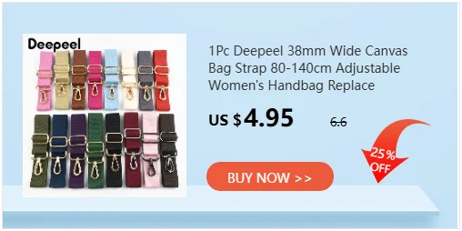 2Pcs Deepeel 30/40/60cm PU Leather Bag Handles with Metal Clasps Handbag Purse Replacement Strap DIY Bags Accessories