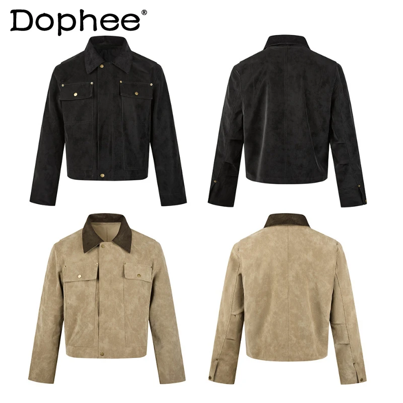

2026 Spring New Trendy Lapel High-End Comfort Tops Men Women Stylish Jackets Handsome Simple Long Sleeve Pocket Decoration Coats
