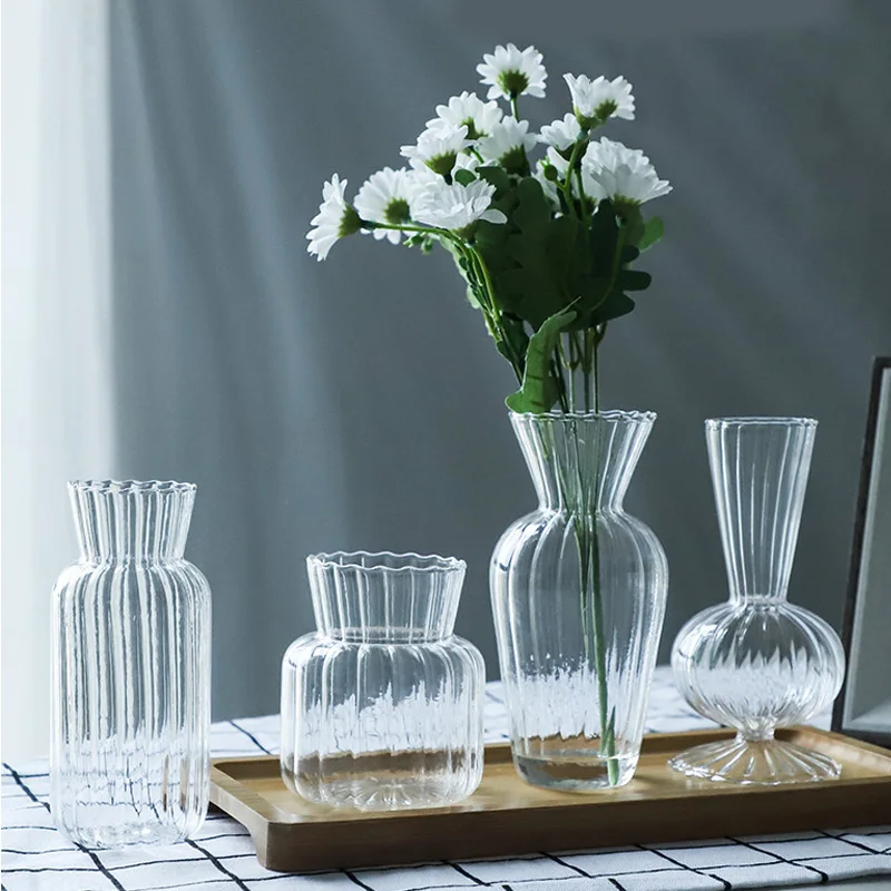 Glass Vase Wedding Party Transparent Hydroponics Terrarium Plant Flower Arrangement Container Nordic Desktop Ornament Home Decor