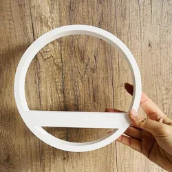 Round Ring Plug-in Silicone Mold DIY Pendant Cement Plaster Ornament Making Tools Resin Construction Circle Mold