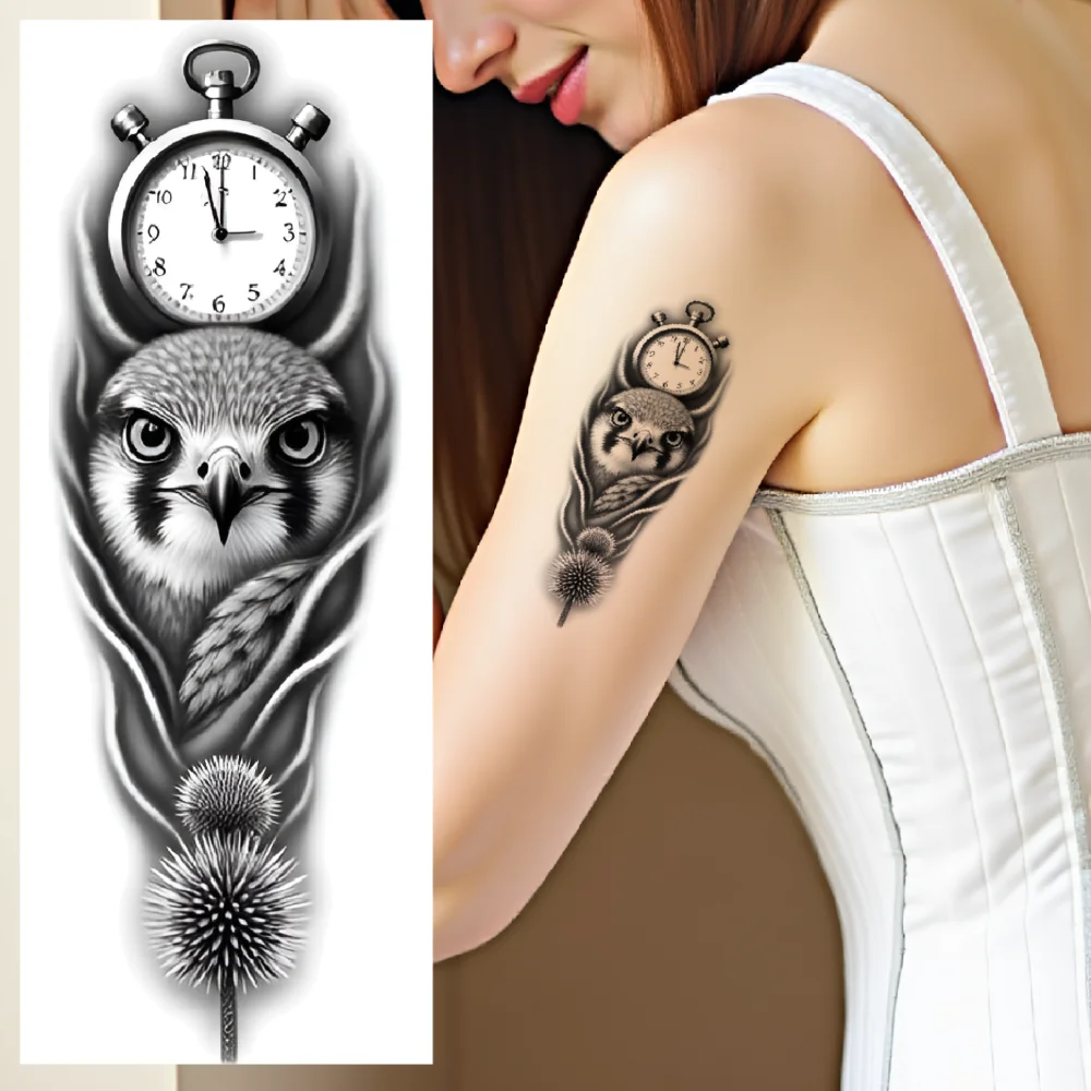 

12pcs Temporary Tattoo Tiger And Snake Realistic Temporary Tattoos Panther And Rose Owl And Lotus For Male Arm Adult