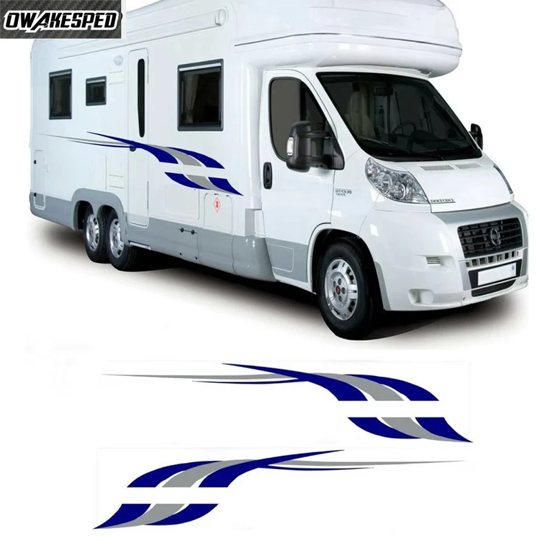 2pcs motorhome graphics stickers decals camper van caravan gk-046