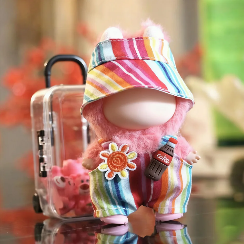 ชุดเอี๊ยมตุ๊กตาขนาดเล็กสำหรับตุ๊กตา Labubu ขนาด 4.0 นิ้ว อุปกรณ์เสริมชุดคอสตูมตุ๊กตาไอดอลเกาหลีขนาด 10 ซม. เสื้อผ้าหรูหราสำหรับตุ๊กตา DIY ของตกแต่งพวงกุญแจ