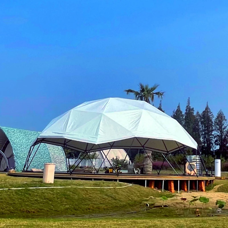 Arch Dome Tent Windproof Pavilion  Pergola Sun Room Exhibition PVC Sunshade Canopy  Wedding Shelter Tipi Outdoor camping