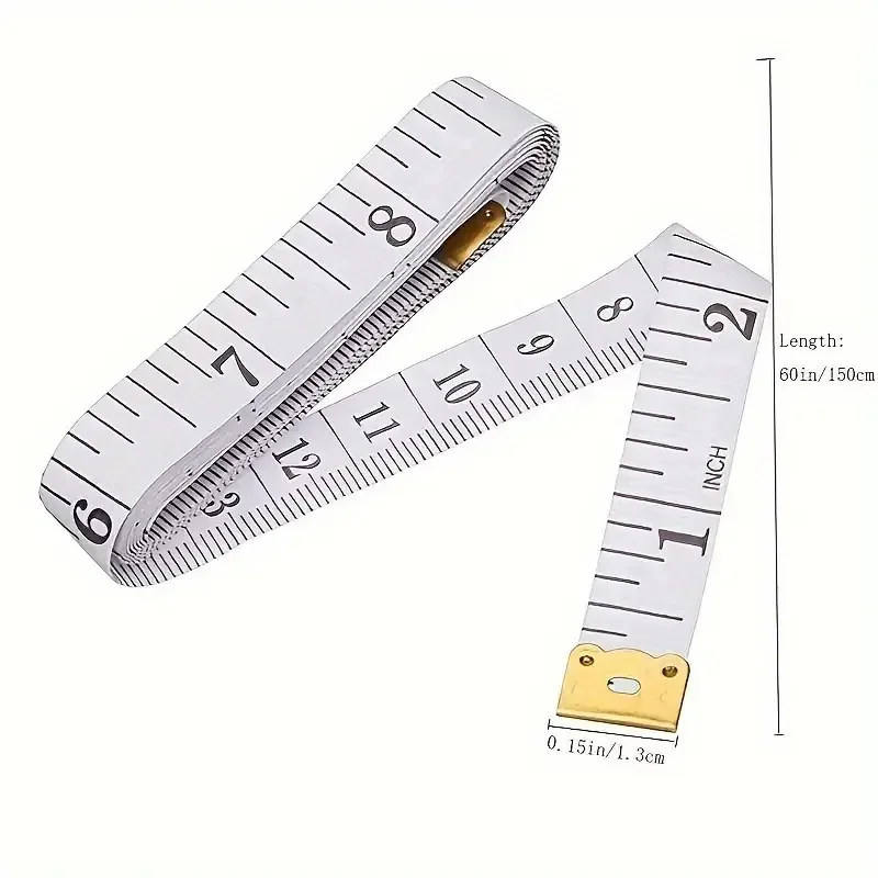 12Pcs 150cm/60inch Body Measuring Ruler Sewing Tailor Tape Measuring Centimeter Meter Sewing Measuring Tape Soft Random Color