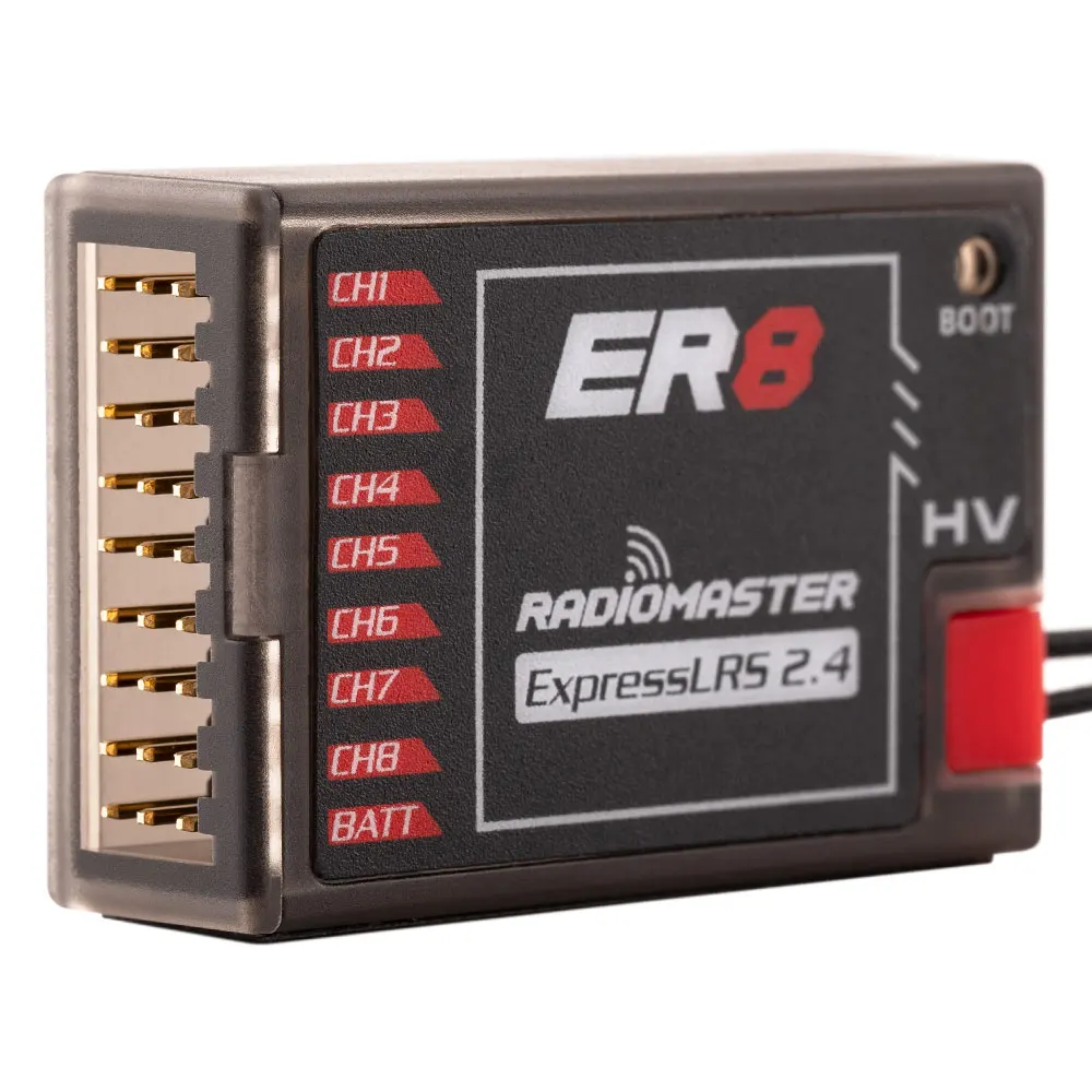 Radiomaster ER8 8CH PWM CRSF ExpressLRS Empfänger 2,4 GHz 100 mW Dual-Antenne – Detail 13