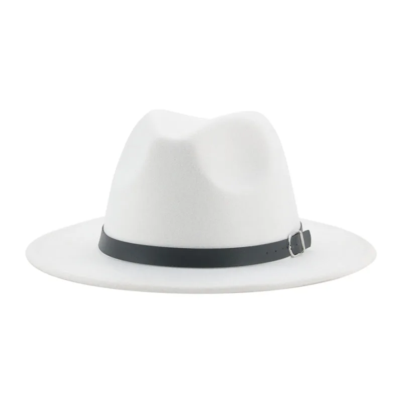 Sombrero Fedora De ala ancha para hombre y Mujer, sombrero informal De color sólido, estilo panamá, Vintage, talla grande De 62cm