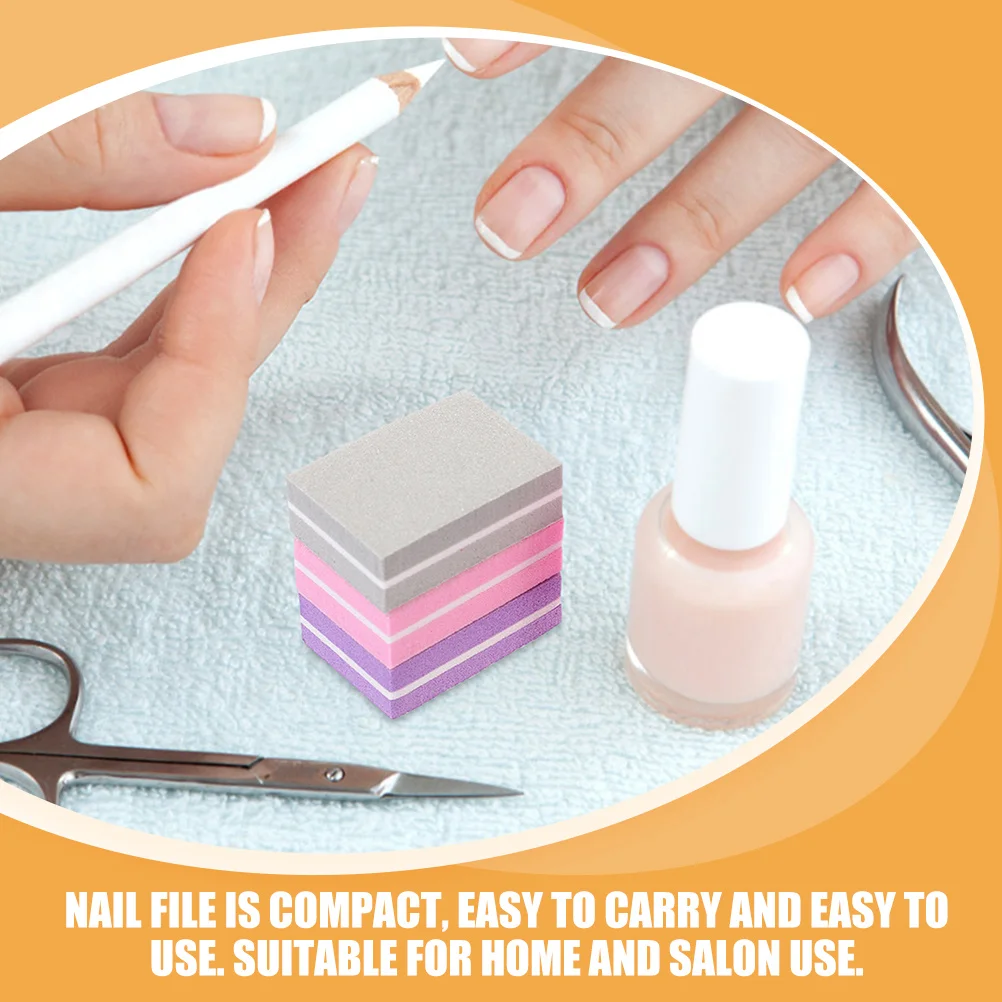 

100Pcs Nail Files Sponge Buffer Block Double Sided Manicure Tools Buffing Grinding Nail Buffer Block Manicure Files