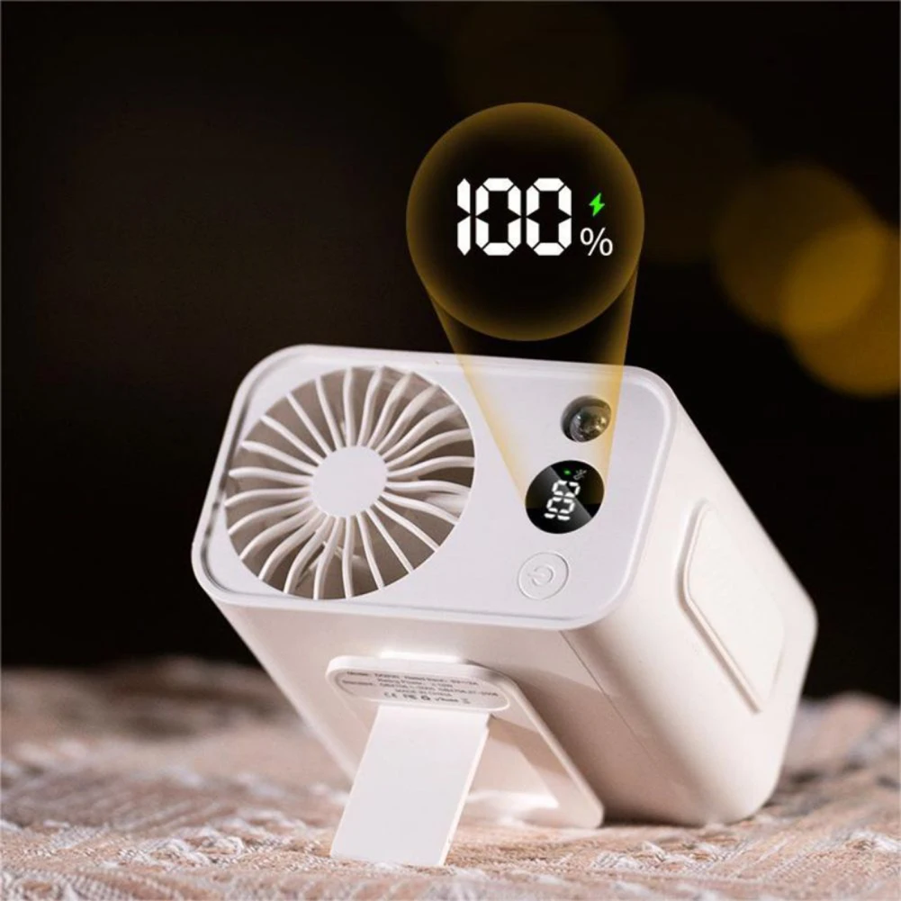 Ventilador elétrico portátil de refrigeração a ar Clip com lâmpada LED, 3600mAh bateria, viagem, acampamento, barraca, teto, USB recarregável, sem fio