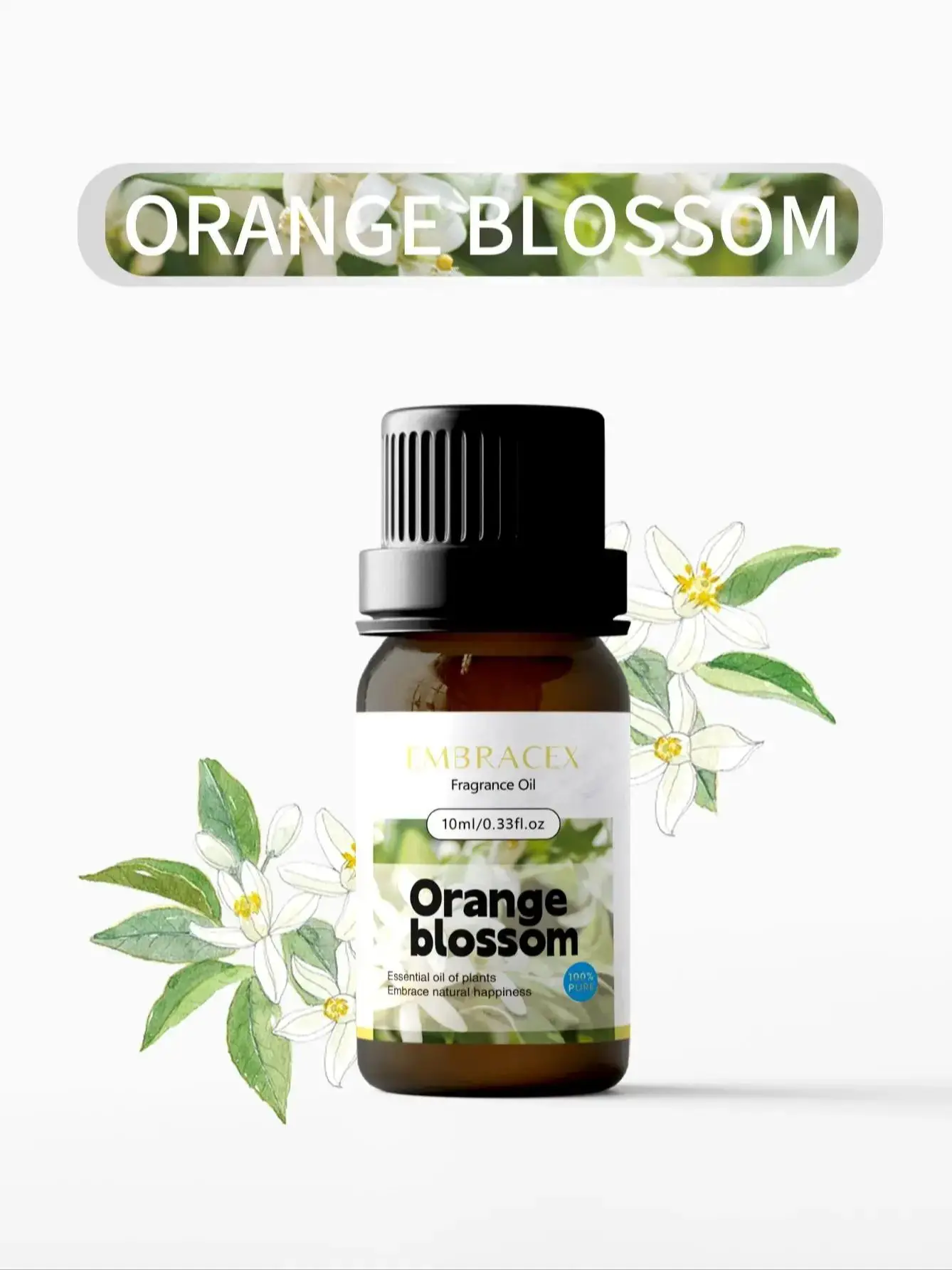 Huiles essentielles de fleur d'oranger, parfum Floral, parfum de fleur, soins de la peau, huile de Massage corporel pour femmes, cadeaux, 10ml