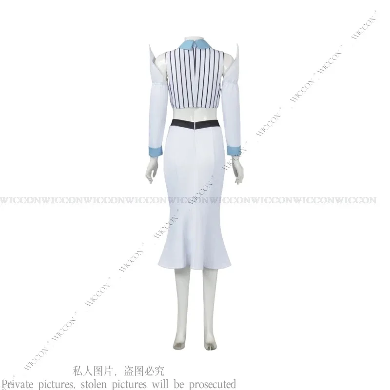 qq023Inoue Cosplay Sexy White Skirt Suit Halloween Carnival Costume Wig Kurosaki Orihime Princess Woman Roleplay