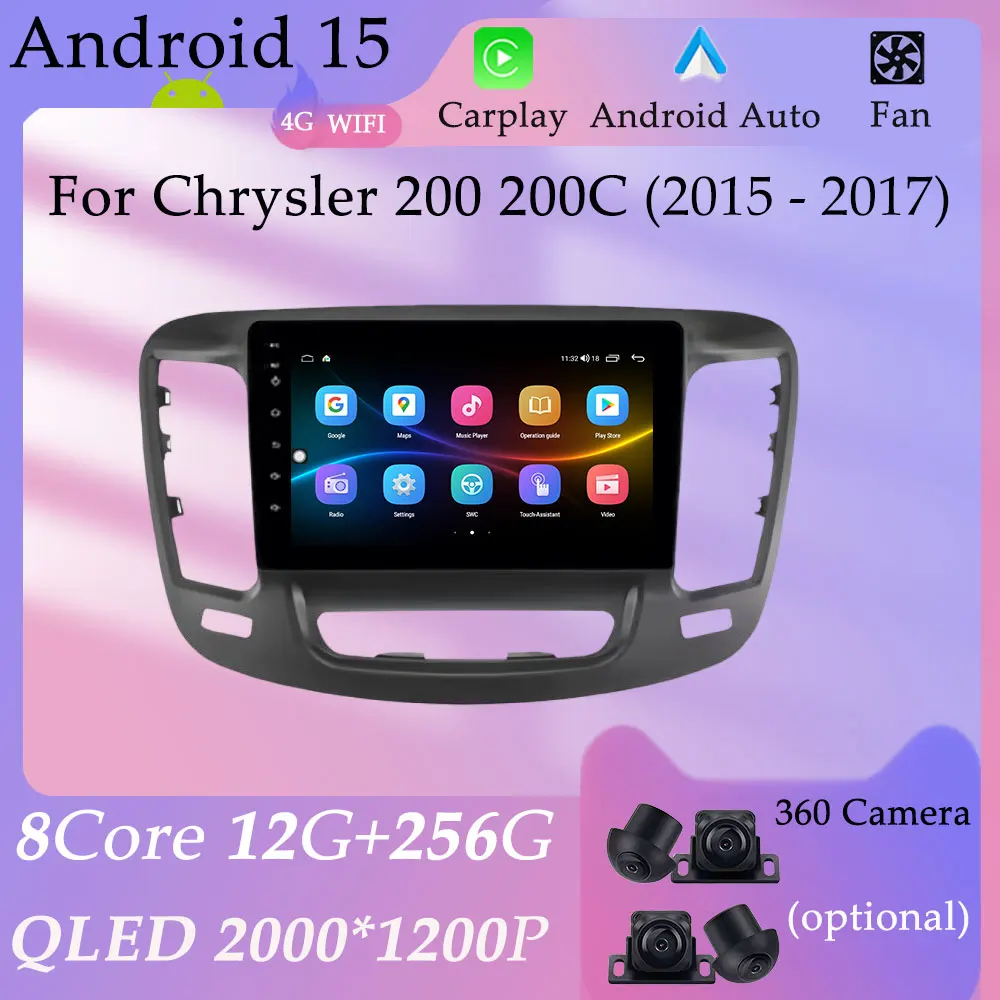 

Carplay HD Screen for Chrysler 200 200C 2015 - 2017 Car Radio Video Multimedia Player Split Screen GPS Navigation DSP Stereo BT
