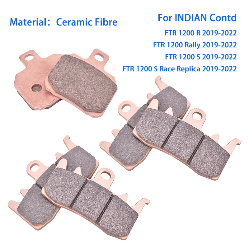 

Motorcycle Front Brake Pad and Rear Brake Pads Set For INDIAN FTR 1200 FTR1200 R/S FTR1200R FTR1200S Rally 2019 2020 2021 2022