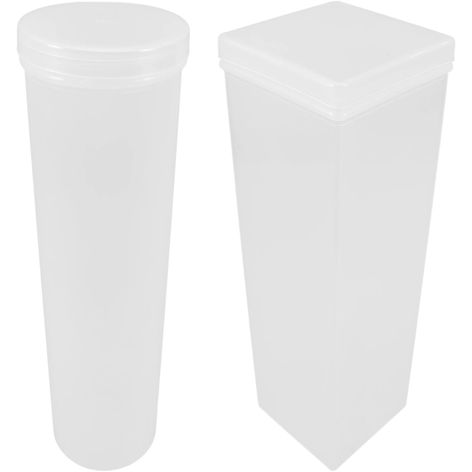 

2 pcs Airtight Food Storage Containers Transparent Pastry Cookie Holder Sealed Jar Packaging Box Crisp Organizers