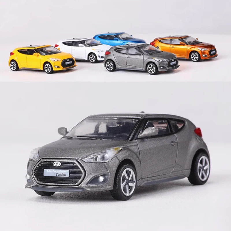 SHADOW Diecast 1:64 Scale Veloster Turbo Alloy Car Model Static Collection Decorated Holiday Gifts Toys