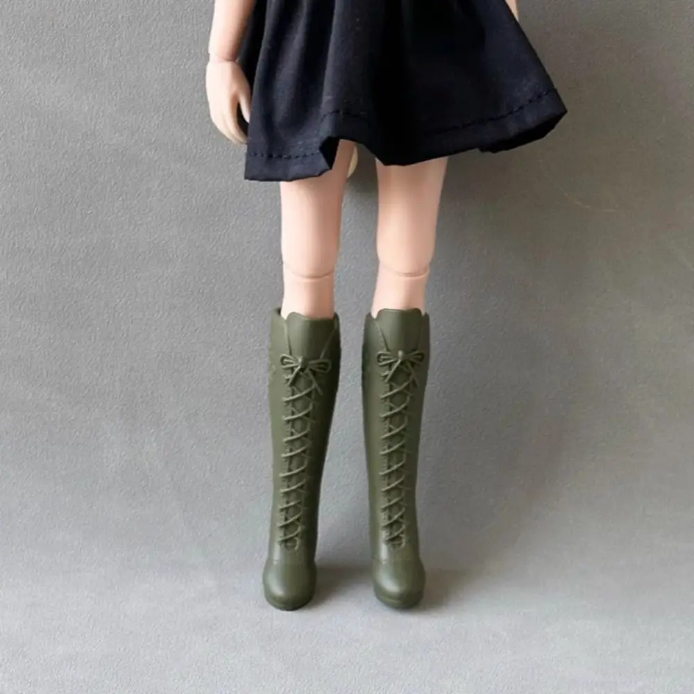 Doll Fashion Shoes Plastic Long Knees Boots For Blythe Bow Straw Hat Fit Foot Length 2.2cm Dolls High Heels Shoes Accessories - Image 4