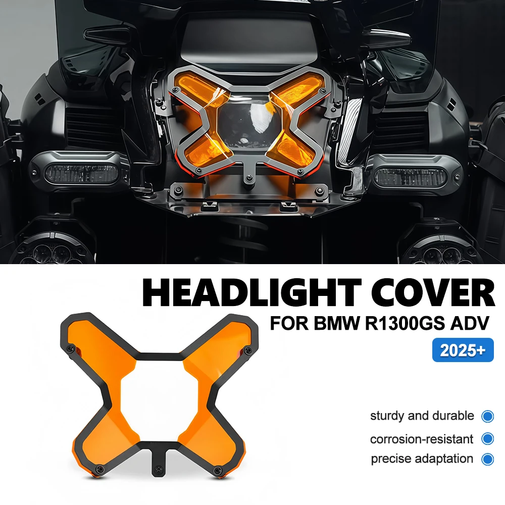 For BMW R1300GSADV 2023-2025 Motorcycle Headlight Cove Durable Scratch-Resistant Front Grill Shield Protective Cover Accessories