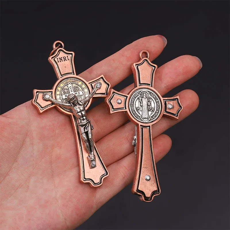 New religious cross christian jewelry cross pendant saint benedict cross pattern pendant pendant necklace.