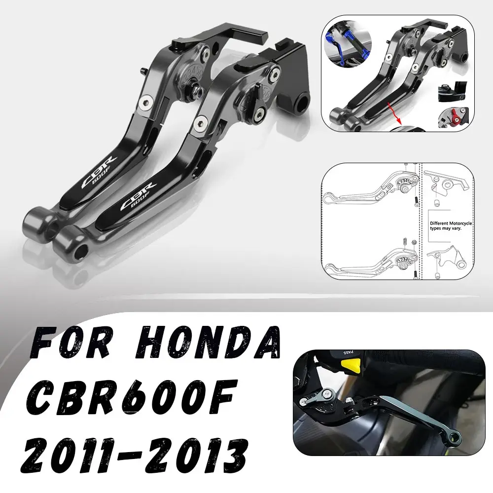 

For Honda CBR600F 2011-2013 Motorcycle Adjustable Folding Brake Clutch Levers Handlebars Grips Handle Lever Motorcycle Parts