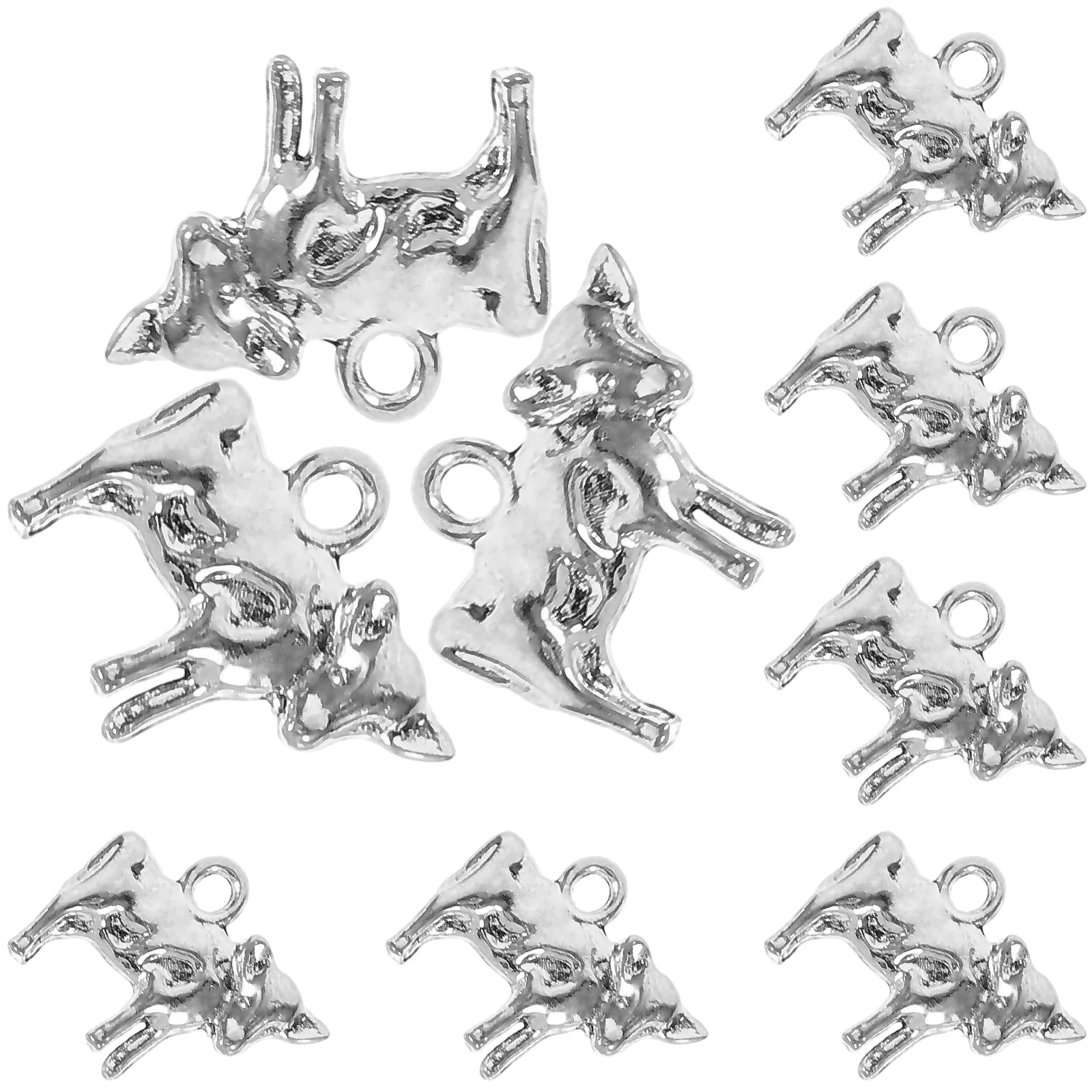 

10pcs Retro Cow Pendants Vintage Silver Alloy Charms for DIY Jewelry Making Necklace Earrings Accessories Women Small Size cow