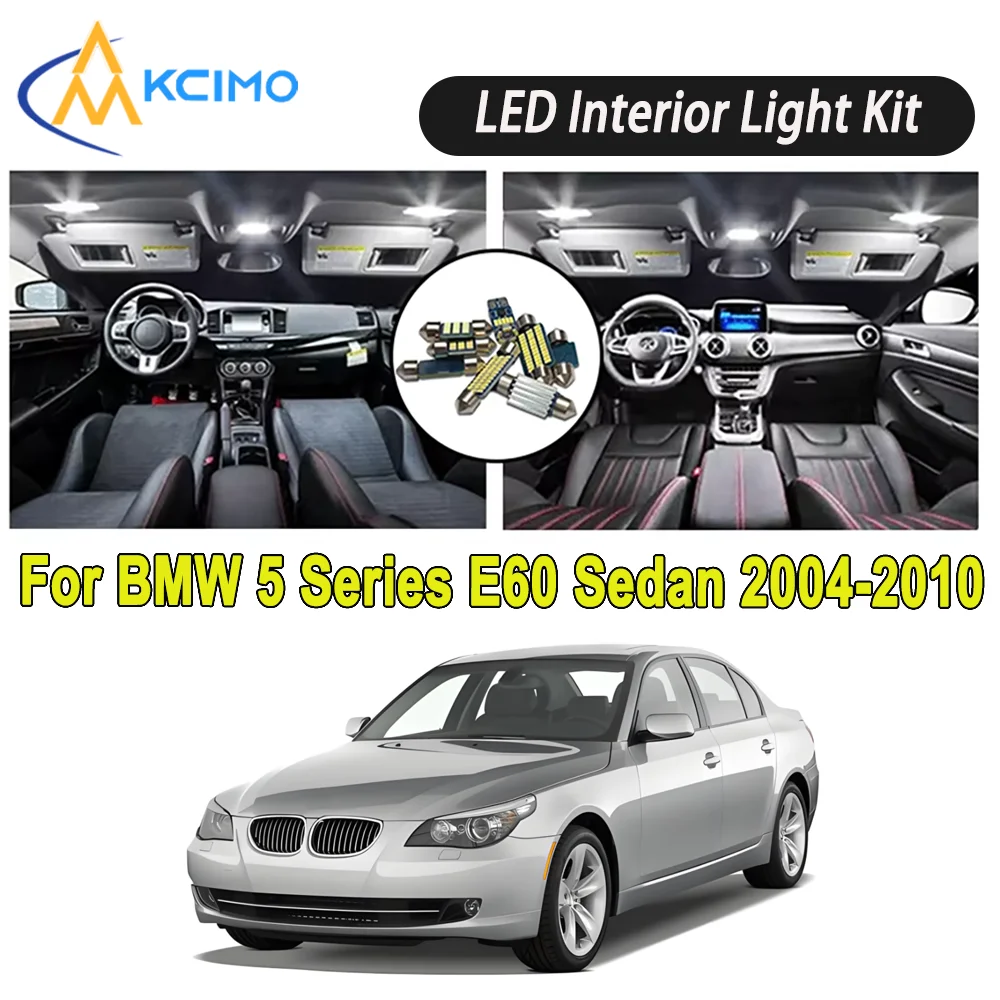 

New Light Bulb For BMW 5 Series E60 Sedan (2004-2010) Premium Bright LED Interior Dome Map Trunk Light Kit Car Led Lamps Car LED