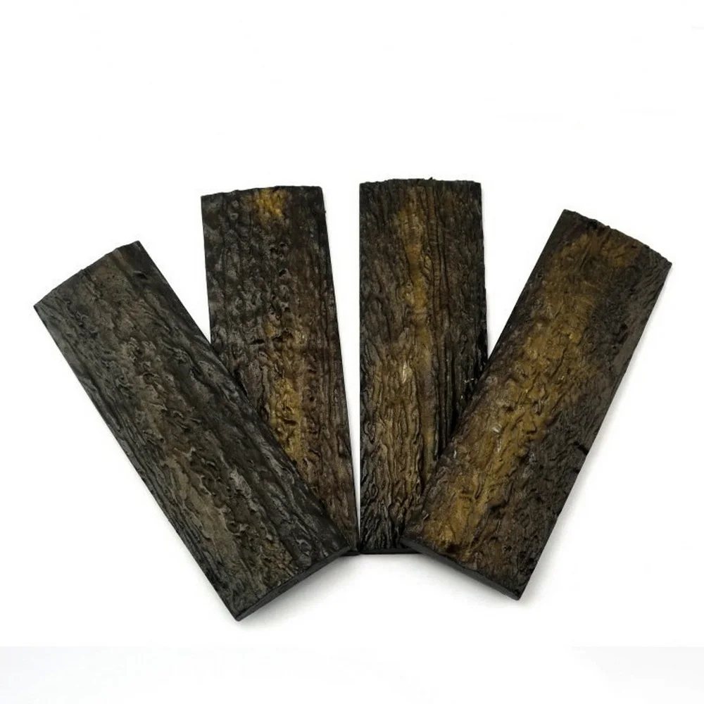2pcs 130x42x7.5mm Deer Antler Scales Knife Handle Material, Natural Antler Slice with POM Resin Handle Blanks
