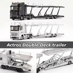 PreSale GCD 1:64 Actros Double Deck Trailer Diecast Diorama Car Model Collection Miniature Toys