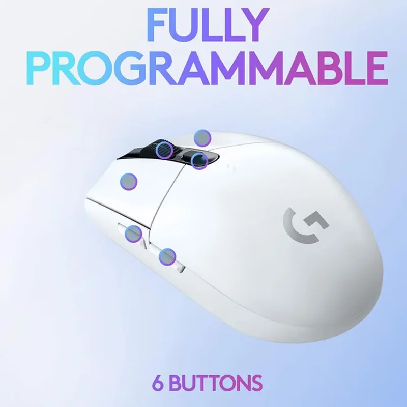 Logitech G305 LIGHTSPEED Wireless Gaming Mouse HERO Sensor 12000DPI 6 Programmable Buttons 1ms Response PC Gaming Mice